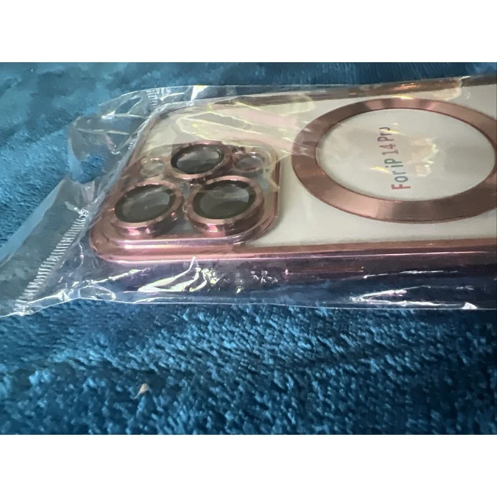 Shockproof Mag Safe TPU Case For iPhone 14 Pro .- ROSE GOLD